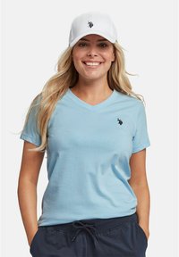 U.S. Polo Assn. - V NECK ASSIA  - T-shirts basic - cerulean Miniaturebillede 1