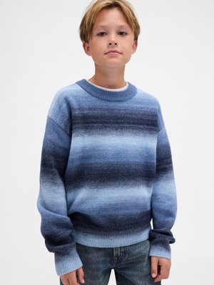 GAP KIDS SPACE-DYE RELAXED CREWNECK SWEATER - Svetrík - blue