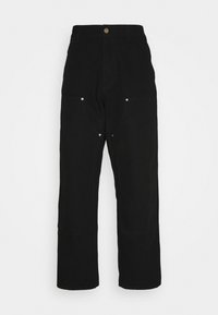 DOUBLE KNEE PANT - Calças - black rinsed