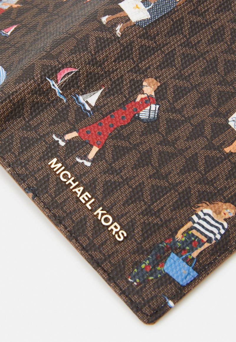 Michael Michael Kors Bedford Travel Passport Wallet Geldborse Brown Multi Braun Zalando De