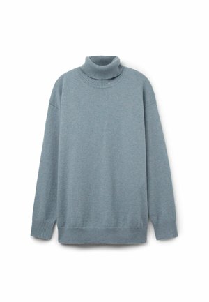 Falconeri ROLLKRAGEN AUS ULTRASOFT MIT SCHLITZEN - Striktrøje - hellblau  niagara
