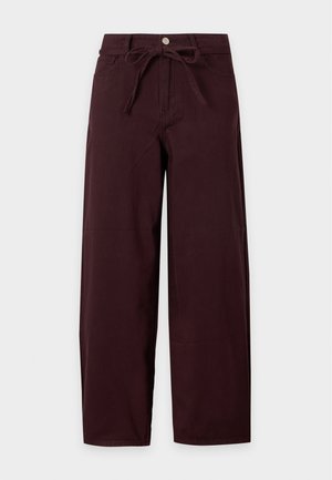 ONLY Petite, ONLGIANNA SILLA BELT PANT - Jean baggy - fudge
