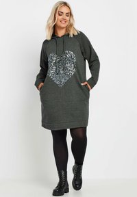 Yours Clothing Abito in maglia - grey