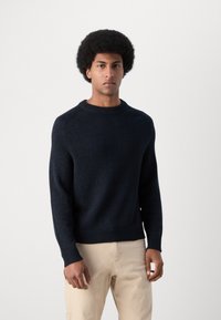 Marc O'Polo DENIM LONGSLEEVE CREWNECK - Pulover - dark blue