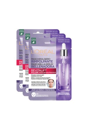 L'ORÉAL PARIS FILLER MASCHERA IN TESSUTO OCCHI - 3 PACK - Maschera viso - trasparente