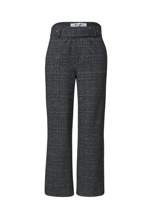 Street One, HIGH WAIST WIDE LEG 7/8 HOSE MIT KNOPFDETAIL - Pantalon classique - armor grey mel