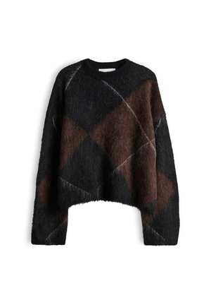 OPUS, LOOSE FIT FLUFFY TEXTURE - Jumper - black