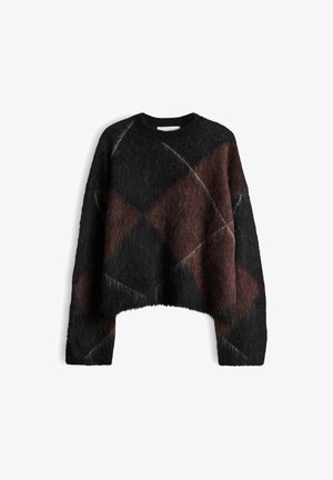 OPUS, LOOSE FIT FLUFFY TEXTURE - Jumper - black