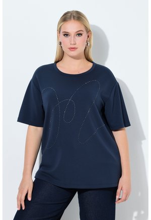 RHINESTONED SHORT SLEEVE - T-Shirt print - marine