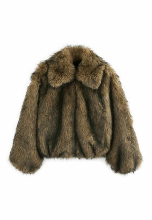 PETITE FIT - FAUX FUR ZIP THROUGH. - Winter jacket - neutral