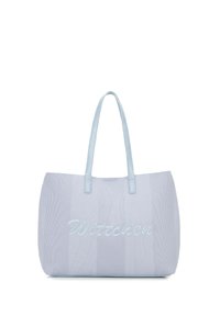 Borsa tote di colore azzurro chiaro con tessuto testurizzato, dotata di due manici e logo ricamato "Wittchen" sul davanti. Design rettangolare spazioso.
