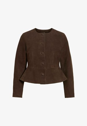 VILA, Veste en cuir - coffee bean
