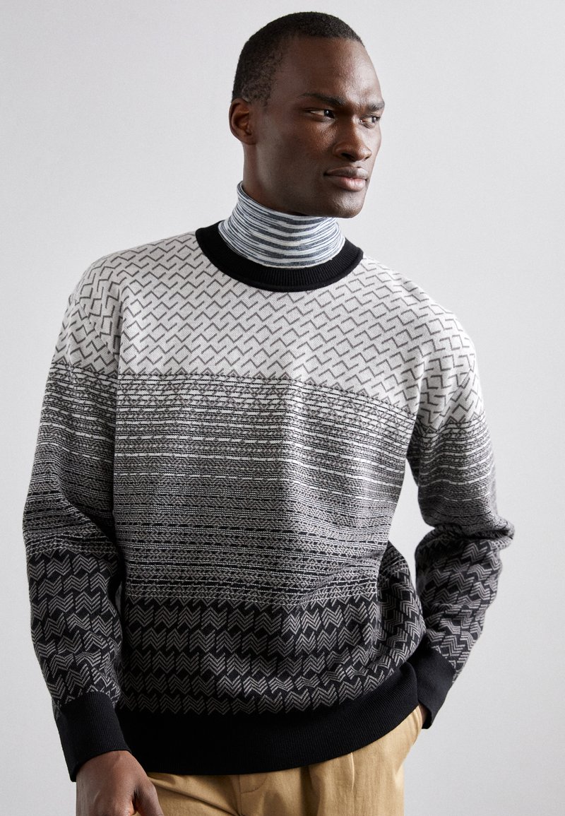 Missoni CREWNECK - Pulover - black/white