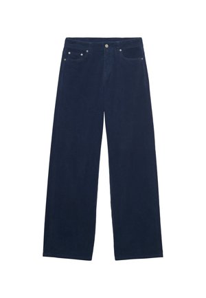 Superdry & Co, SUPERDRY MID RISE BAGGY CORDUROY TROUSERS.. - Pantalones - vintage indigo