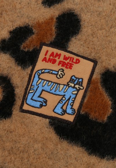 JELLY MALLOW LEOPARD PATTERN CARDIGAN UNISEX - Cardigan - beige