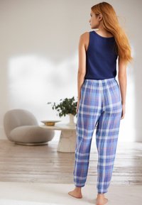 Next CRINKLE REGULAR FIT SET - Nattøj sæt - blue check