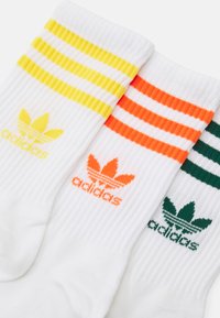 adidas Originals CREW  3 PACK - Ponožky - white/bold gold/orange