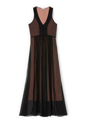 Motivi, VESTITO LINEA AD A LUNGO CON FRANGE - Robe longue - nero