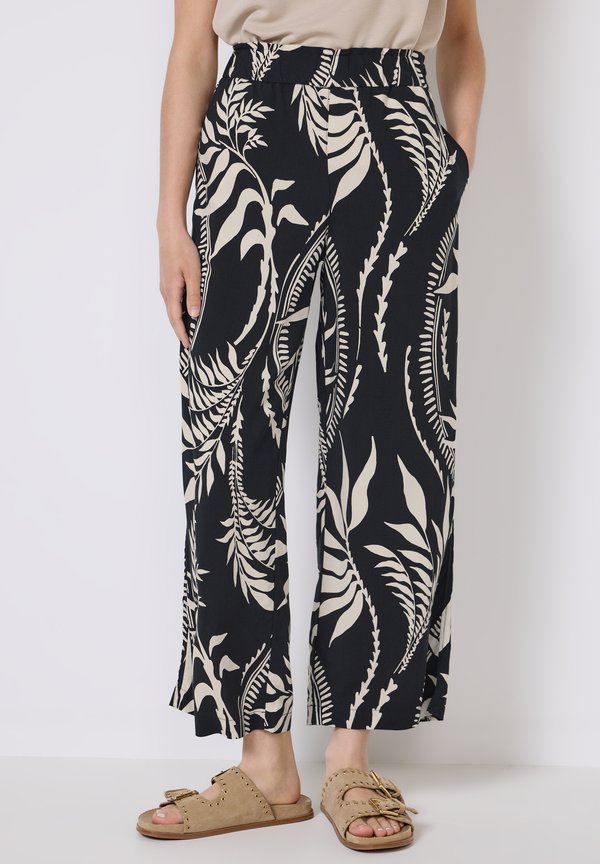 GEMUSTERTE  - Stoffhose - schwarz