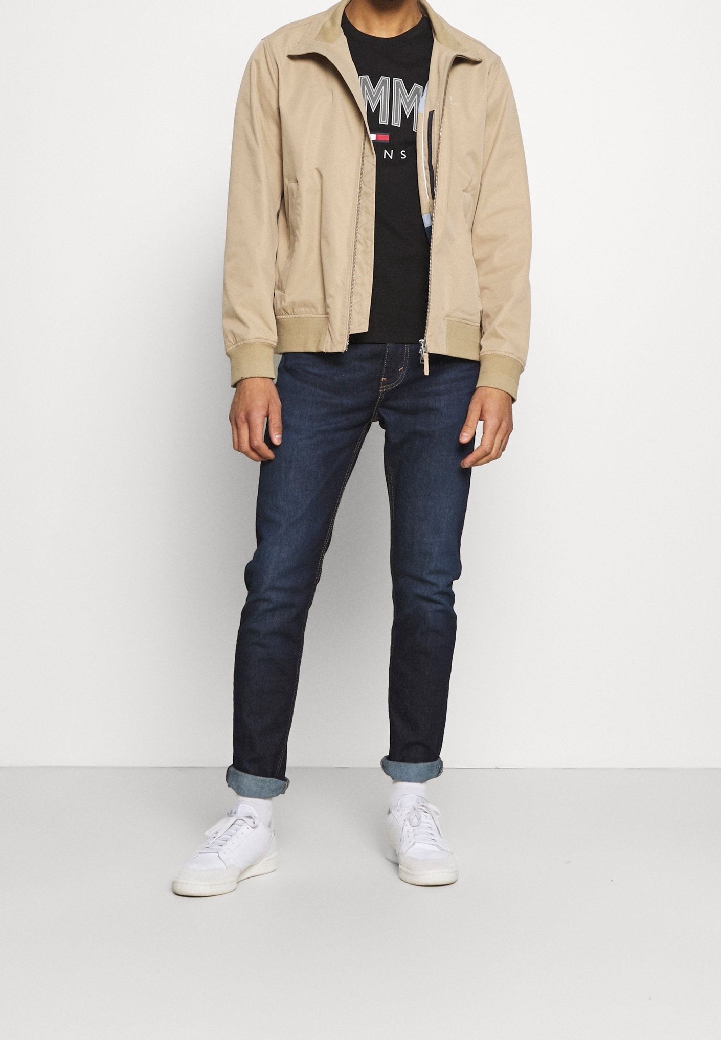 Veste Jean Tee Shirt Blanc MTX Veste Jean Blanc