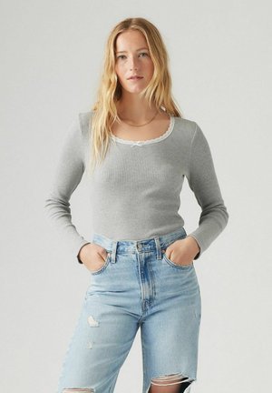 DRY GOODS WAFFLE LONG-SLEEVE TEE - Strickpullover - end on end stripe bu