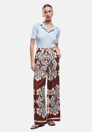WIDE LEG - Bukser - brown
