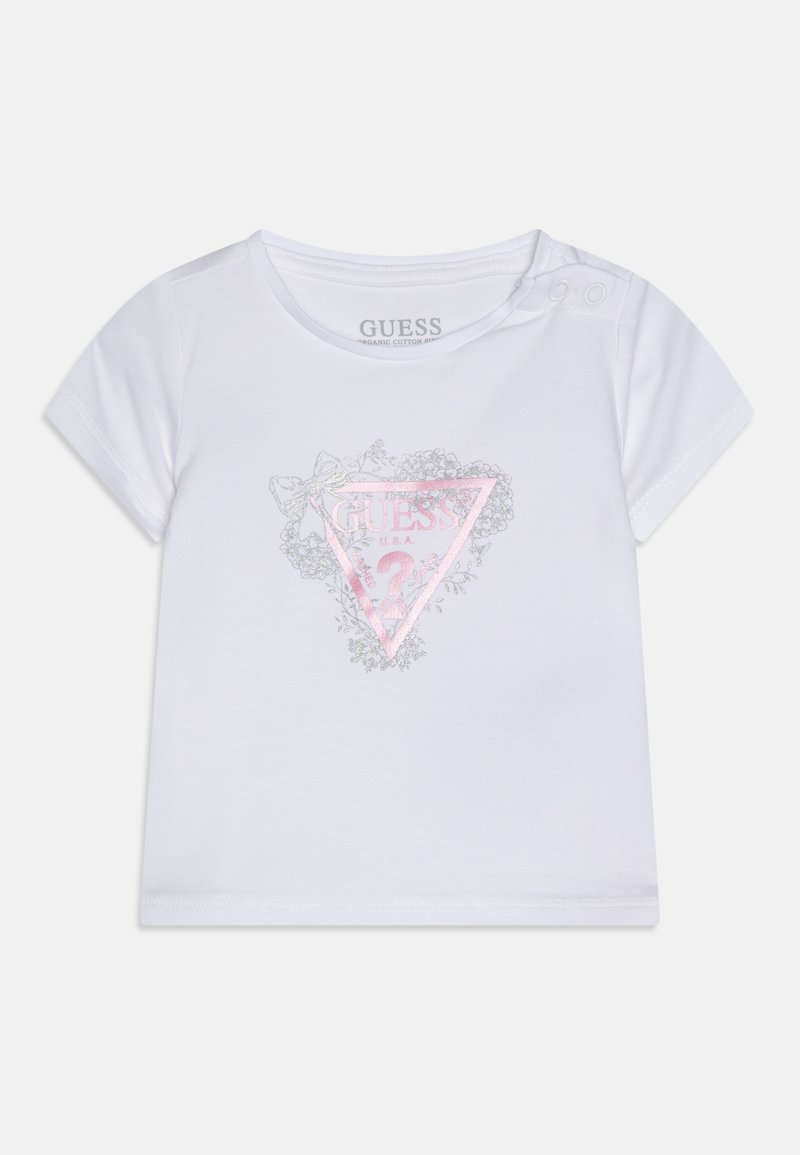 Guess NEWBORN Tshirts med print pure white/hvit Zalando.no