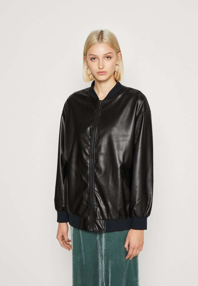 ONLY Synthetic leather ONLINA Synthetic leather - Bunda z nepravej kože - black