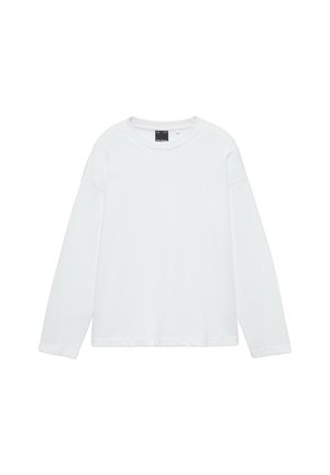 PULL&BEAR, RELAXED FIT HEAVY WEIGHT - LONG-SLEEVED T-SHIRT - T-shirt à manches longues - white