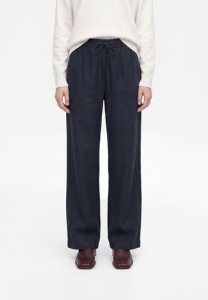 New Look, DRAWSTRING WIDE LEG - Pantaloni - navy