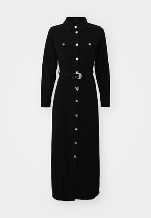 ONLY ONLMYTH LIFE BELT DRESS - Denim dress - washed black