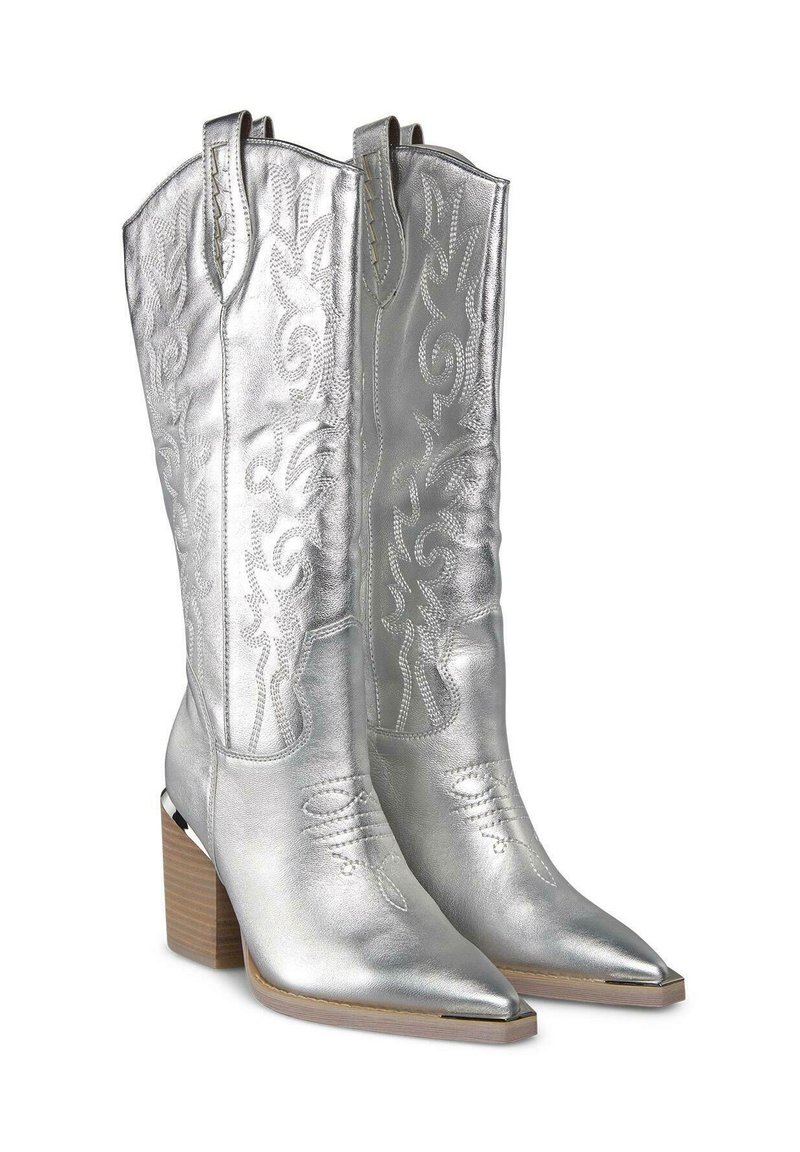 Biker Boots Damen Boots Metallic Heavenly Feet Justina Metal