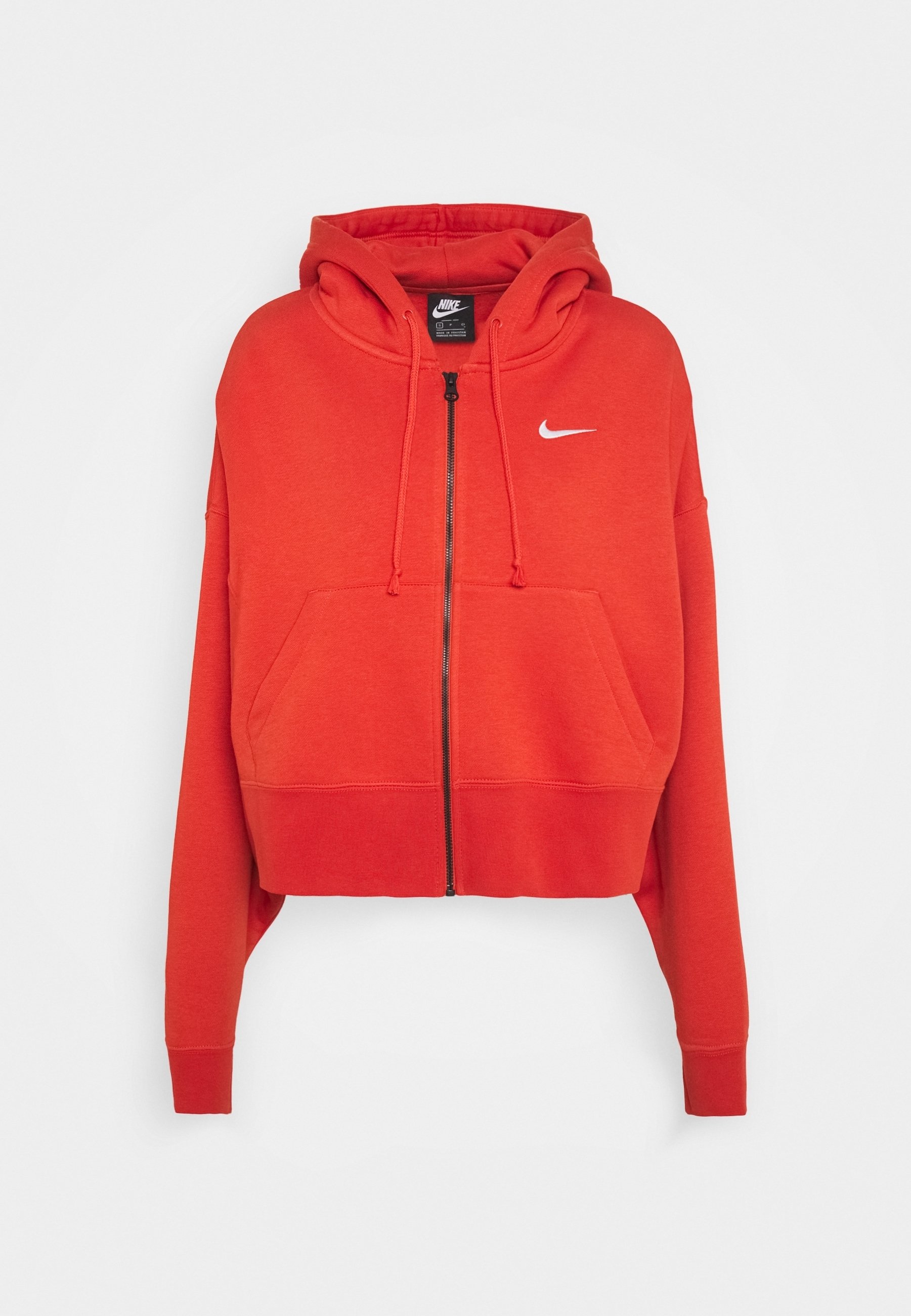 orange nike crop hoodie