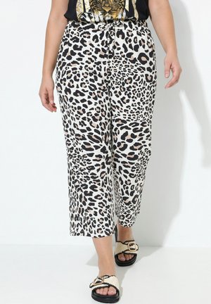 Angel of Style CULOTTES, STRAIGHT LEG, LEOPARD PATTERN, ELASTIC WAISTBAND - Pantalon de survêtement - snow white