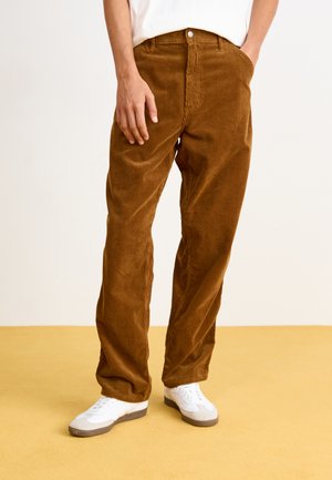 Carhartt WIP SINGLE KNEE PANT - Nadrágok - deep brown rinsed