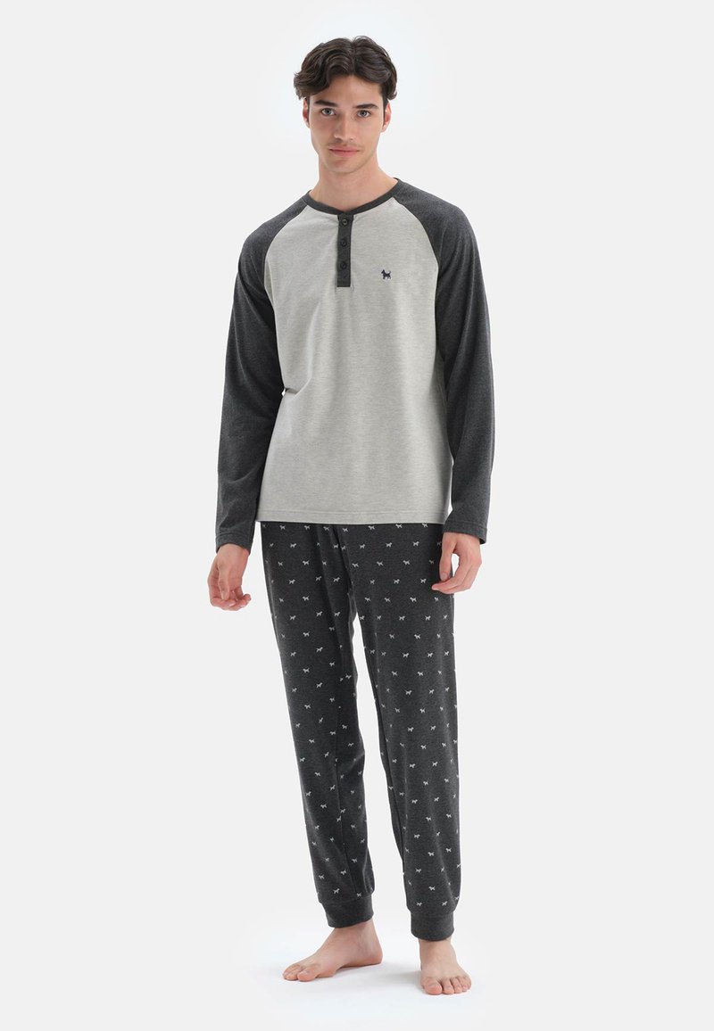 Pigiama Uomo Dagi: Manica Lunga Con Jogger, Grigio Melange, Morbido E Moderno - 4