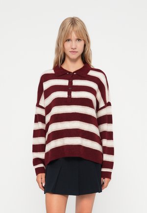 ONLTALIO NECK - Džemperis - cabernet/humus/whitecap gray