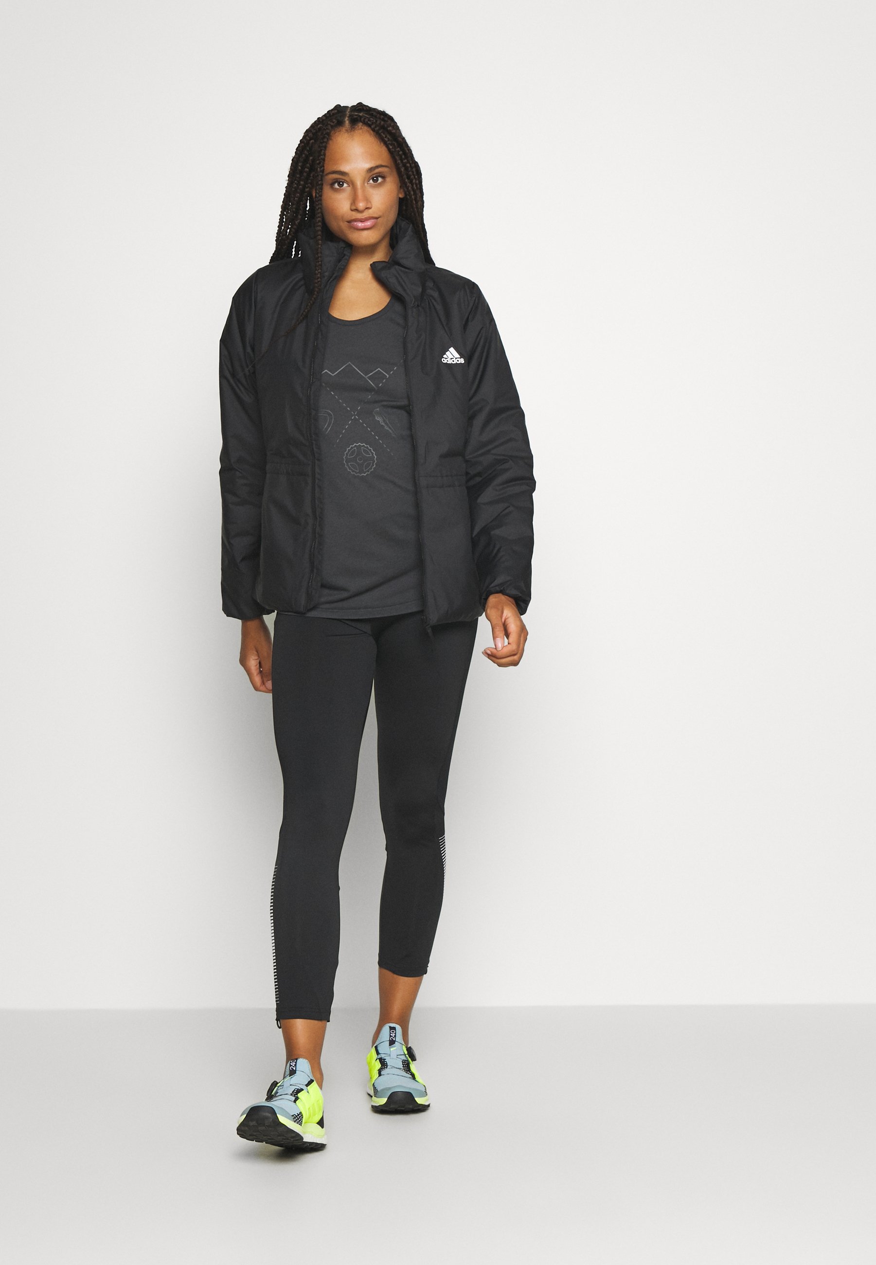 adidas 3 stripe insulated jacket