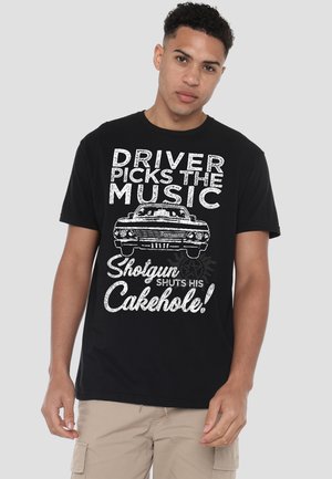 Cotton Soul, SUPERNATURAL/DRIVER PICKS MUSIC - Print T-shirt - black