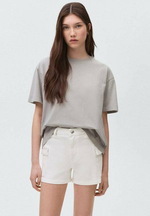 CARGOW - Jeansshorts - off-white