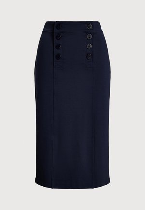 Lauren Ralph Lauren Petite PONTE SAILOR PENCIL SKIRT - Puzdrová sukňa - lauren navy