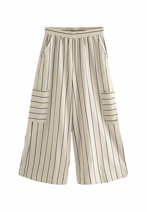 STRIPED SUPER WIDE - Housut - ecru