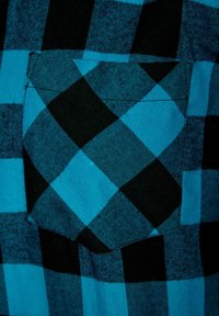Urban Classics CHECKED - Ing - black/turquoise