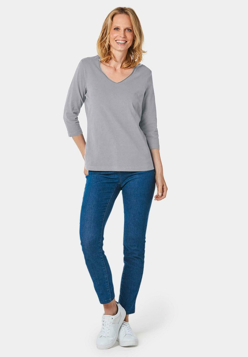 GOLDNER Langarmshirt - silver-coloured grey