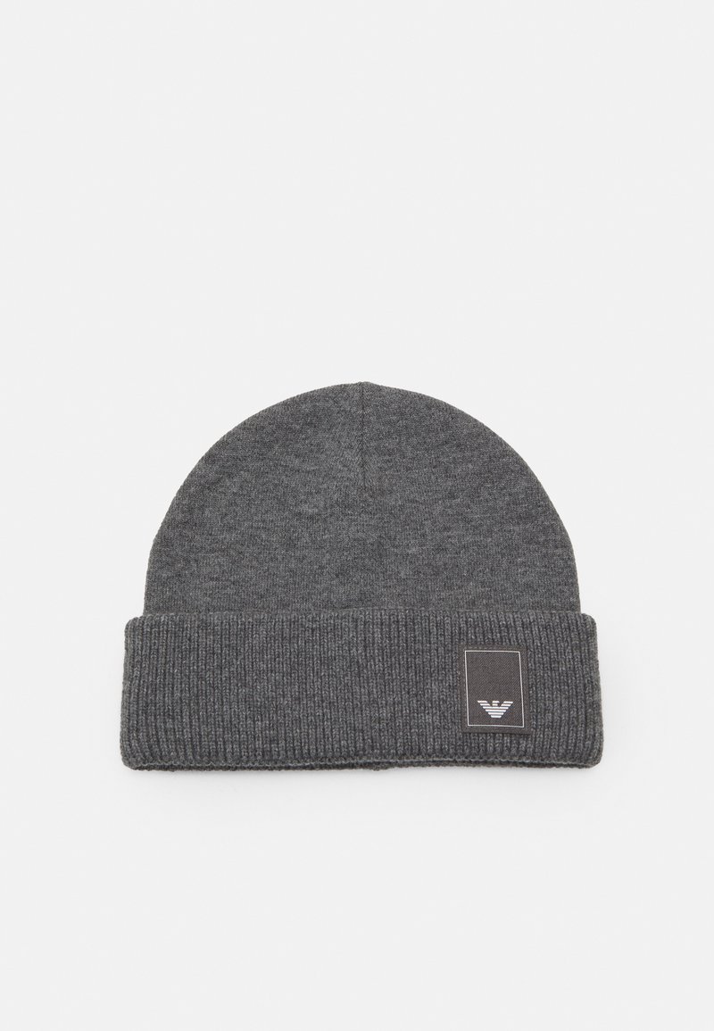 Emporio Armani BEANIE - Čepice - dark grey melange