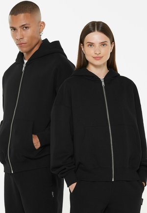 UNISEX - Zip-up sweatshirt - black