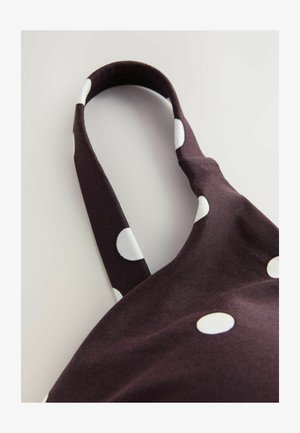 Next, Badeanzug - chocolate brown cream spot