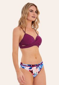 Cupshe FLORAL CROSSOVER BIKINI SET - Bikini - violet
