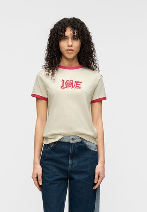 TRINITY TEE - T-shirts print - vanilla ice/carmine rose