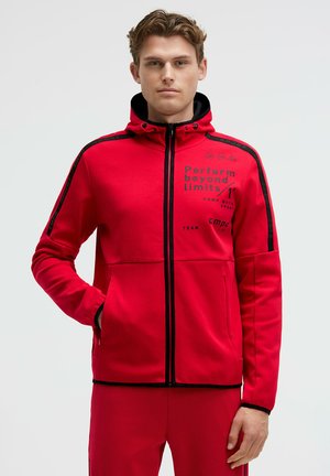 Zip-up sweatshirt - bright red